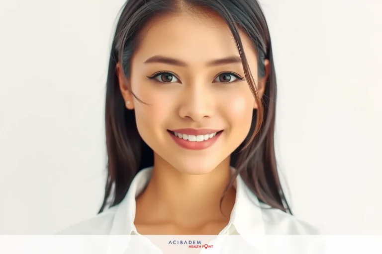 A young woman smiling and looking at the camera. She has long hair and she is wearing a white blouse.