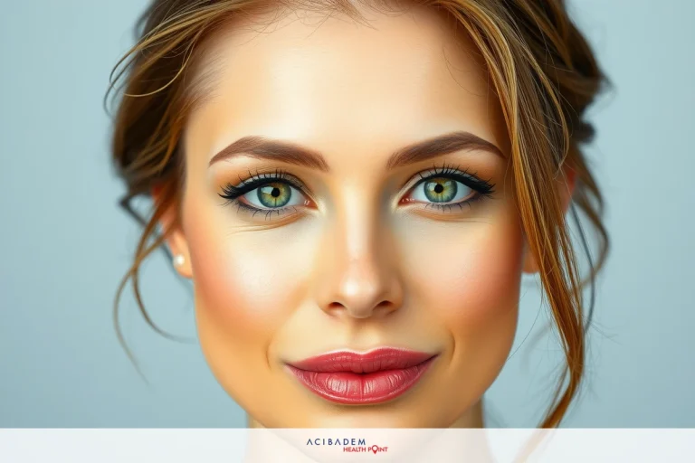 Does Goretex Rhinoplasty Last Forever? The image showcases a young woman with a neutral expression, highlighting her symmetrical features. Her makeup is well-applied, featuring defined eyebrows and long eyelashes that contribute to a polished appearance.