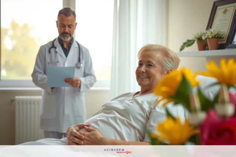 Does UNC Insurance Cover Bariatric Surgery? The image shows a healthcare professional, likely a doctor, standing by the bed of an elderly patient in what appears to be a hospital room. The patient is seated on the bed and is being attended to by the medical staff.