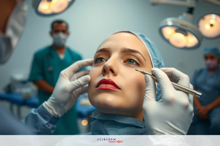 How Much Does It Cost for Rhinoplasty in the Philippines A woman receives rhinoplasty in an operating room. Surgeons are performing a procedure on her nose.