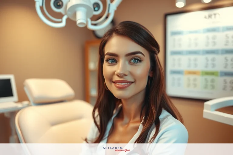 How Much Does a Rhinoplasty Cost in Texas? The image depicts a professional medical office environment. In the foreground, there is a woman who appears to be a plastic surgeon, dressed in a white lab coat. She has a welcoming smile on her face.