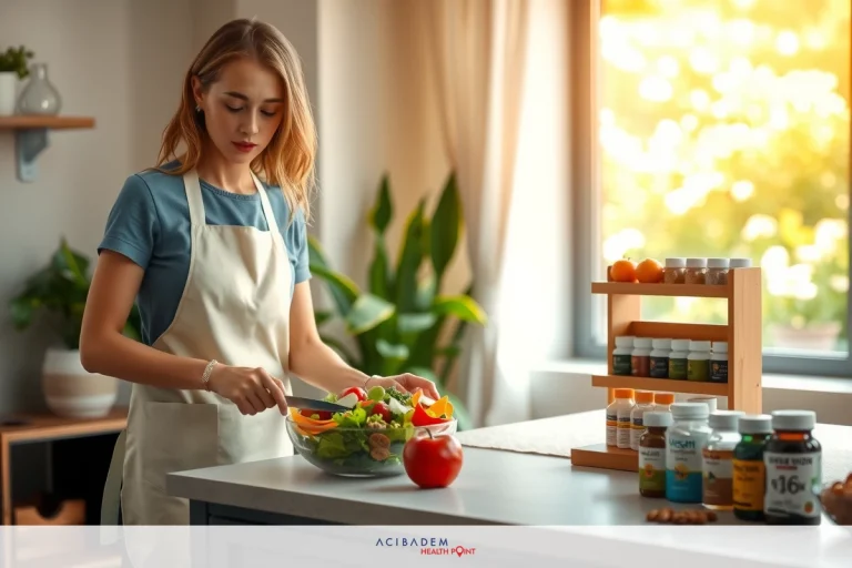 Why are Sugar Free Foods Used After Bariatric Surgery? The image depicts a woman in an apron preparing food in a kitchen. She is standing at the counter, using a bowl to mix ingredients. The kitchen is well-lit and appears clean, with various items such as bottles, fruits like apples, oranges, and a potted plant visible. The overall scene suggests a focus on healthy eating and home cooking. The image depicts a woman in an apron preparing food in a kitchen. She is standing at the counter, using a bowl to mix ingredients. The kitchen is well-lit and appears clean, with various items such as bottles, fruits like apples, oranges, and a potted plant visible. The overall scene suggests a focus on healthy eating and home cooking.