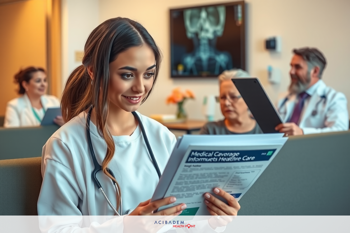 The image shows a medical professional in a clinical setting, likely a doctor or nurse, engaged in reading materials related to their work. The individual is wearing a white coat which suggests they are part of the healthcare profession. They appear focused on the content, indicating that they might be reviewing information about patient care or updates in medical practices.