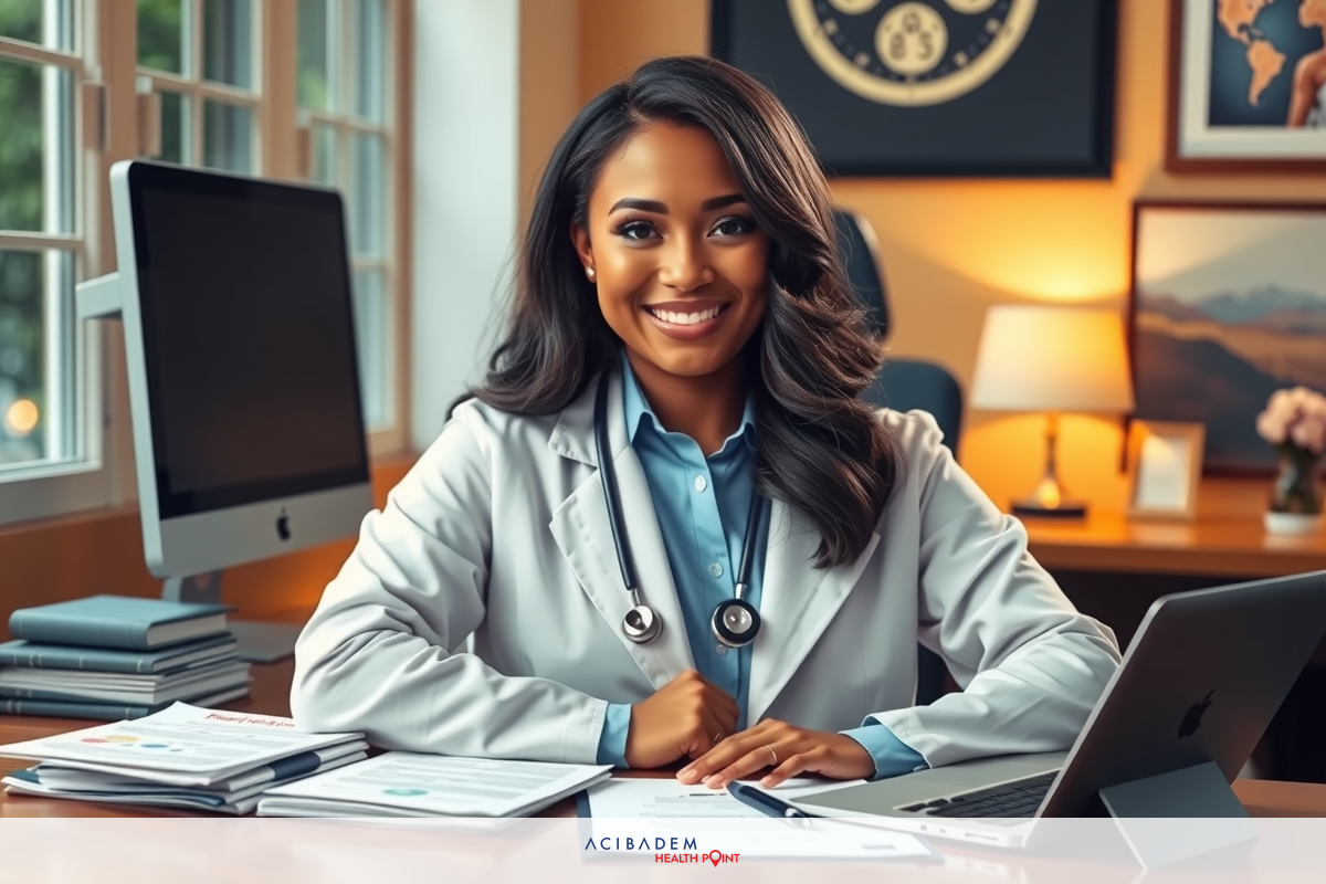A woman with a contemplative expression, looking at the camera. She has a neutral palette around her eyes, contrasting with her lips that are shades of pink and red.