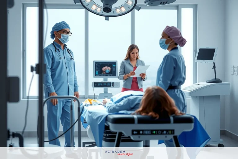 Image of a medical team in an operating room with patients on the surgical tables. The environment is sterile, and everyone is wearing medical attire to maintain hygiene.