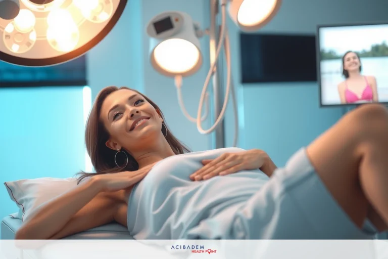What Does BBL Mean in Plastic Surgery? The image features a woman lying on an operating table. The environment looks sterile and professional, typical of medical environments such as hospitals or clinics.