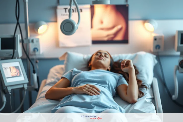 The image shows a hospital setting with one patient lying in beds. The environment suggests a medical facility, and there are medical equipment such as monitors visible around them.