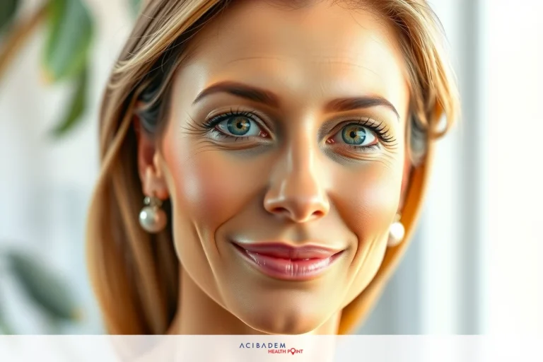 Laser Liposuction for Turkey Neck A woman with a professional appearance, wearing pearl earrings. She has blonde hair and is smiling.