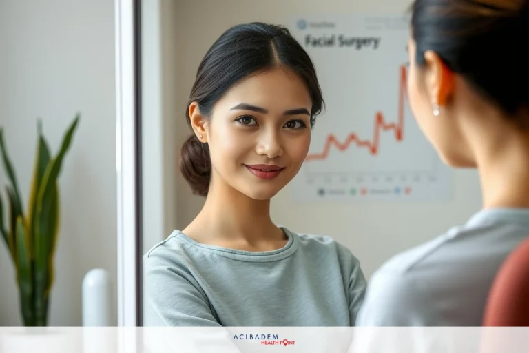 The image shows a woman in an office setting. She is smiling and looking at the camera, suggesting a professional yet approachable demeanor. In the background, there's another person partially visible, indicating that they are likely in a shared workspace or waiting area.