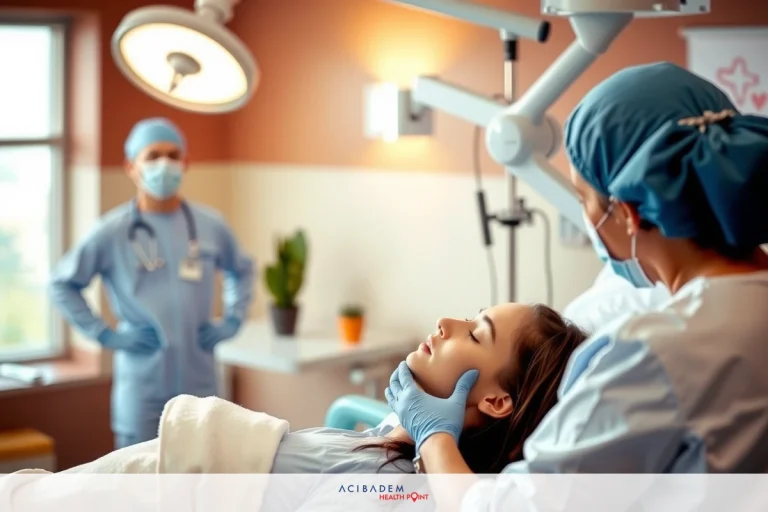 What Happens If You Don’t Tape Your Nose After Rhinoplasty The image depicts a medical setting with healthcare professionals attending to a patient lying on a hospital bed. The environment suggests a clinical atmosphere, possibly an operating room or a medical ward. There are two individuals in the foreground wearing protective clothing and gloves, likely engaged in patient care tasks such as administering medication or monitoring vital signs. In the background, another professional is standing, observing.