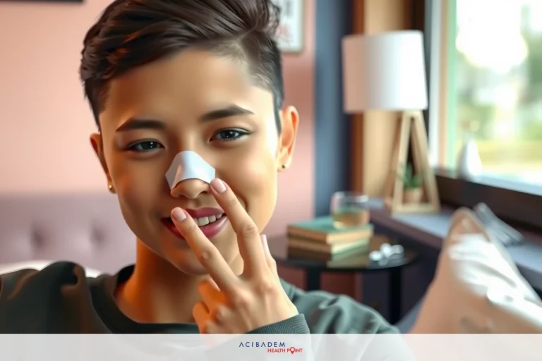 What if i Hit My Nose after Rhinoplasty The image features a young individual with a short haircut, smiling. The setting appears to be an indoor space, possibly a home or studio, indicated by the presence of a window and furniture items such as couches and a coffee table in the background.