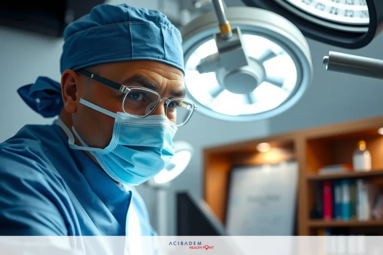 How to Become a LASIK Eye Surgeon A man wearing a medical uniform and headset, focused on performing a surgical procedure in an operating room.