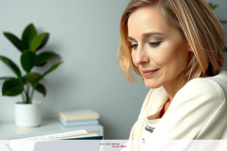 Will My Nose Continue to Change Years After Rhinoplasty? A woman reading a book in a cozy home office, with potted plants adding to the serene environment.