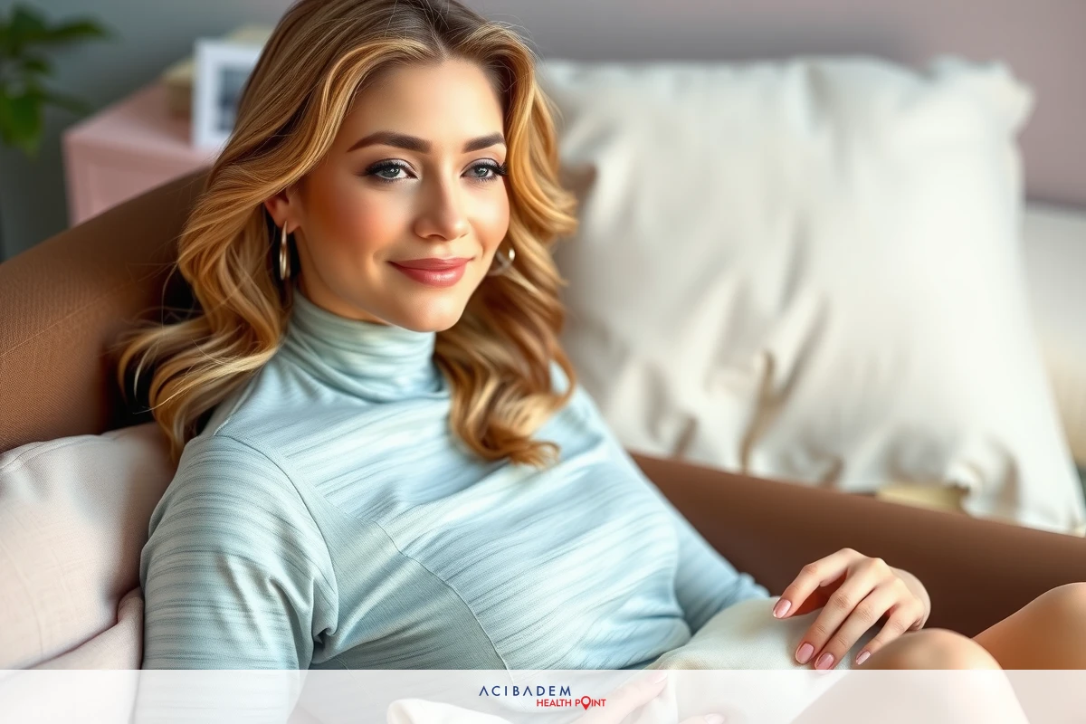 A woman is seated in a modern setting. She's wearing a sleeveless top and smiling at the camera.