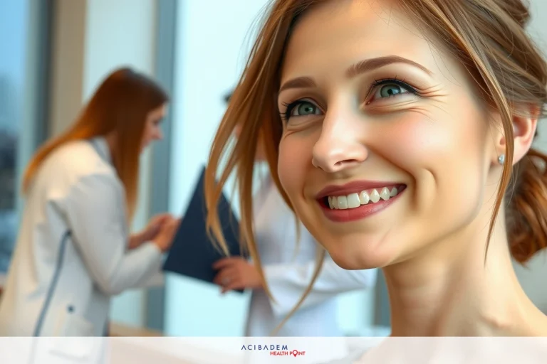Will My Bridge Go Down After Rhinoplasty? Woman smiling at camera with blond hair. She is wearing a necklace and her expression suggests she's happy or enjoying herself.