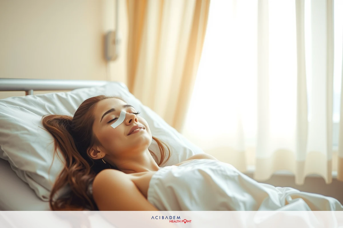 A young woman lying on a hospital bed. She is smiling and appears to be in good spirits despite the medical setting.
