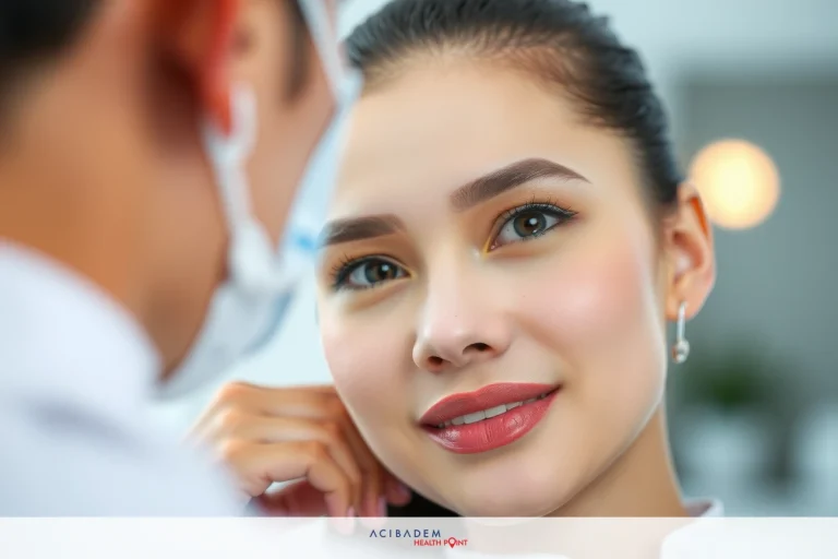 What Percent of Rhinoplasty are Revised A woman sits in a patient chair and looks into the camera while receiving treatment. The doctor is wearing personal protective equipment such as gloves and an eye shield and is focused on her task.