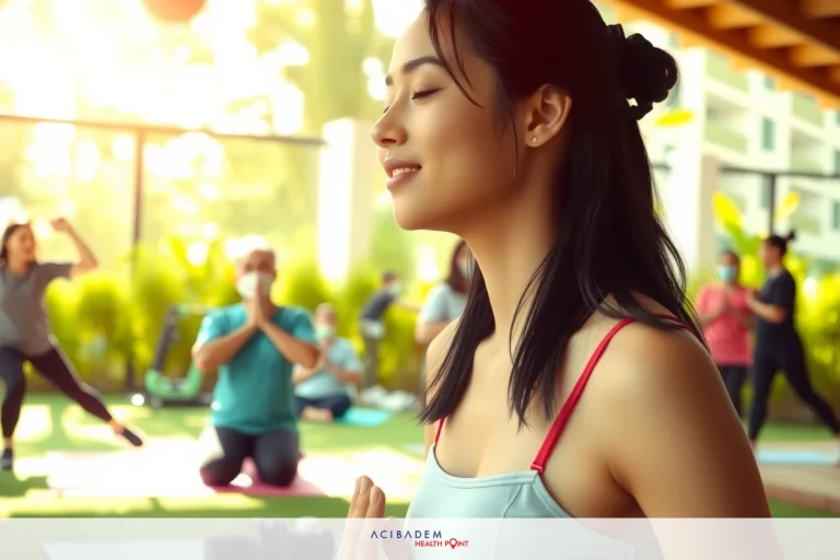 Can I Run After Rhinoplasty? The image features a young woman engaged in a run or fitness session. She is wearing a white tank top and has her eyes closed, indicating she is either focused on breathing.