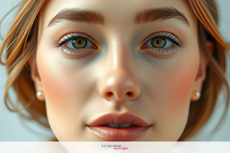 Will My Nose Tip Get Smaller After Rhinoplasty The image displays a close-up of a woman's face. She has well-defined eyebrows and is wearing light, natural-colored makeup that enhances her features without overpowering them.