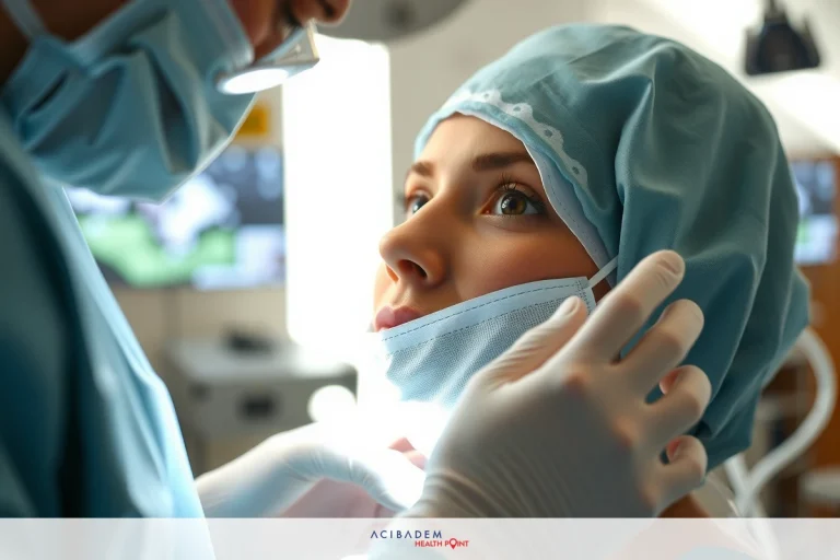 Who Did The First Rhinoplasty The image depicts an operational scene within a medical environment. A person wearing blue scrubs is seated. Another individual in similar attire is standing over the seated person, possibly providing care or performing a procedure. The environment suggests a clean, sterile setting typical of a healthcare facility.