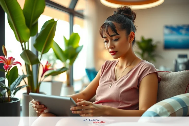 How Much is BBL Surgery in Philippines The image features a woman seated comfortably, engrossed in using her tablet. She is dressed professionally and appears to be focused on the digital content displayed on the screen of her device. The setting seems to be an office environment with modern furniture and decorative plants adding a touch of greenery to the space.