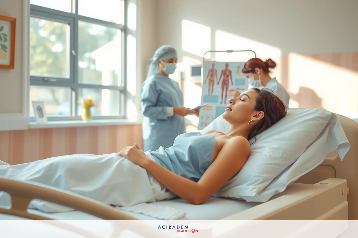 Medical professionals in sterile gowns and face masks attending to a patient lying on hospital bed, with medical equipment visible and bright natural light coming from windows. The image captures the attention of people looking at it.