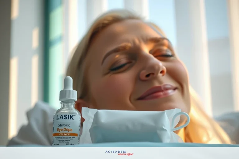 How Long to Use Steriod Eye Drops After LASIK Surgery The image shows a young woman lying down with her eyes closed, likely in a relaxing or post-treatment setting. She appears to be enjoying the experience and is smiling softly. The environment appears to be an indoor space with natural light coming through a window. The overall atmosphere suggests a calm and positive experience.