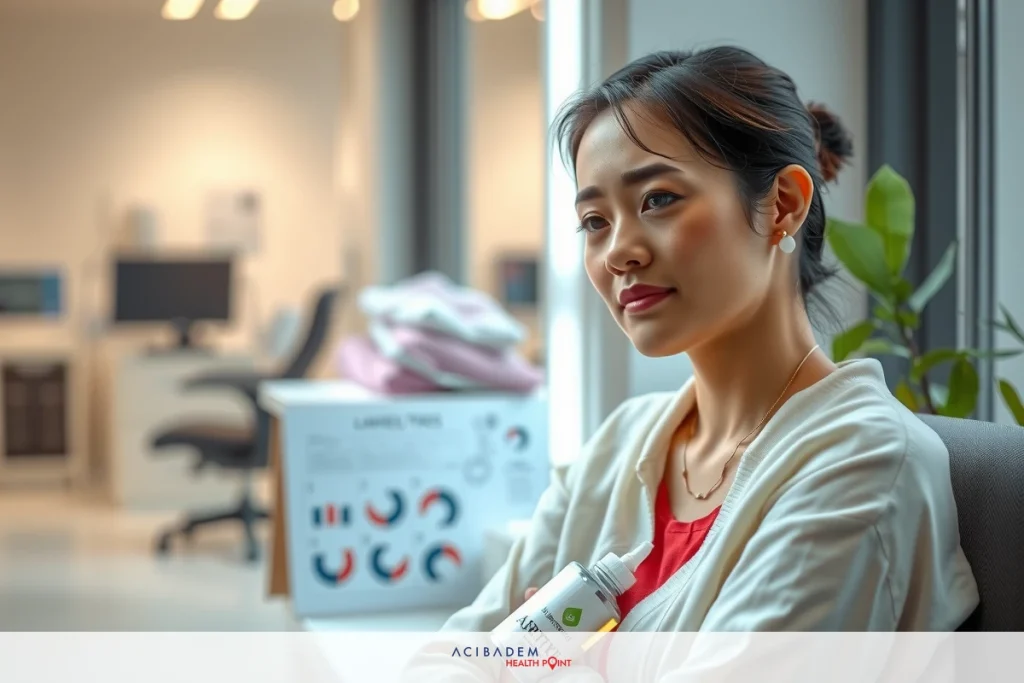 A young, professional Asian woman with a slight smile, wearing business casual attire. She is seated at an office desk with a window in the background, possibly reflecting on work or personal life matters.