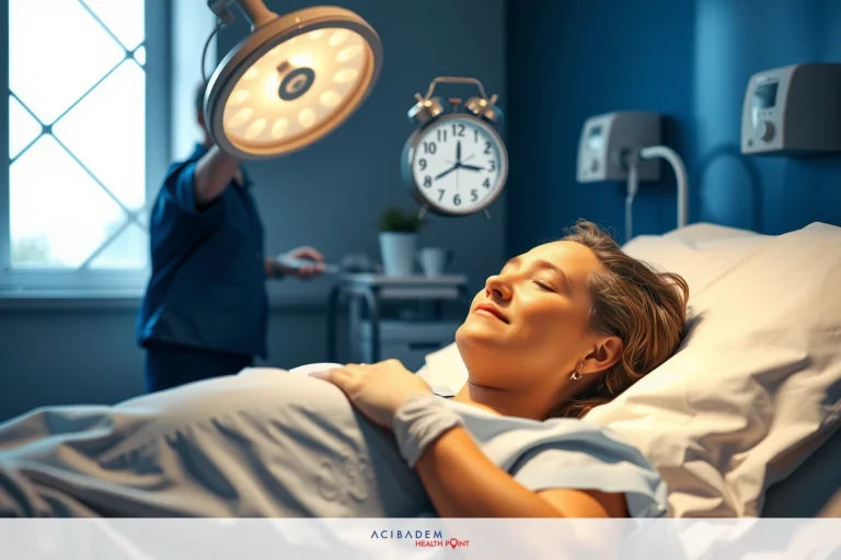 Do You Have to Be Awake During Laser Eye Surgery? The image depicts a hospital setting with a patient lying on a bed. The patient is looking up and smiling, possibly at the doctor standing above her who appears to be performing some kind of medical procedure.