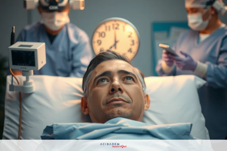 What Does LASIK Eye Surgery Feel Like? In the image, there is a man lying on a hospital bed with medical professionals surrounding him. The room has an environment that suggests a sterile medical setting. There are visible medical equipment such as a heart monitor.