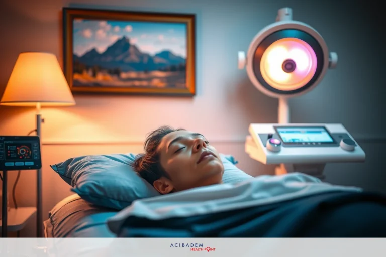 Can I Cook After LASIK Eye Surgery? The image shows a person lying on a hospital bed, hooked up to medical equipment. The bed is in a room with medical equipment around it.