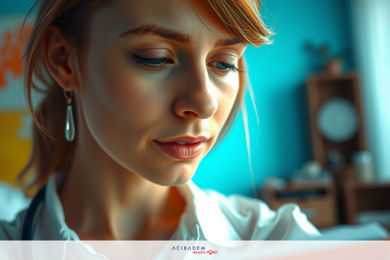 The image features a woman engrossed in reading a book. She is seated at a desk, with the book open in front of her. The room has a homely feel, with personal items like pictures and decorations visible around her.