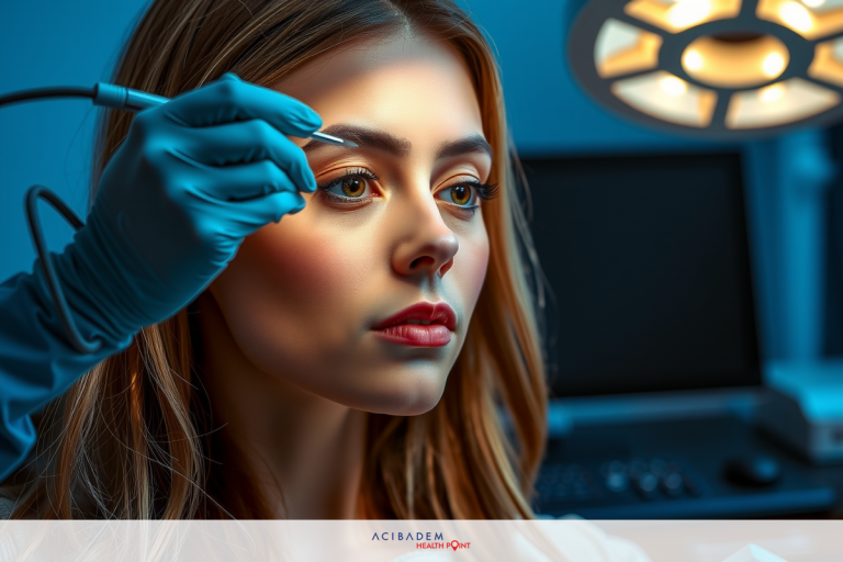 Do You Become Farsighted if You Get LASIK Eye Surgery The image features a woman engaged in what appears to be medical or beauty-related work. She is wearing protective gloves and looking intently at something on a table, possibly an electrical device or piece of equipment related to her task.