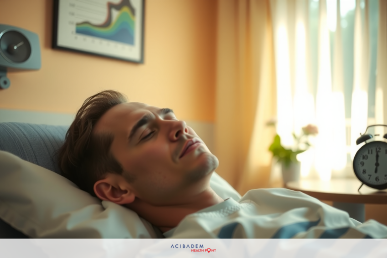 How Long Off Work After Laser Eye Surgery The image shows a young adult male lying in a hospital bed. He appears to be awake or possibly recovering from illness, as he looks focused and somewhat concerned. The room is softly lit with natural light coming through the window curtains.