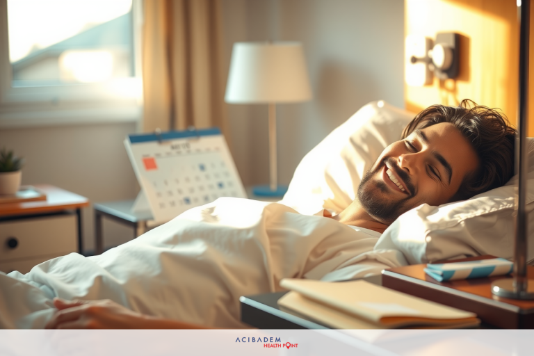 Which Laser Eye Surgery is Best The image features a young man lying in bed with a smile on his face, suggesting happiness or contentment.