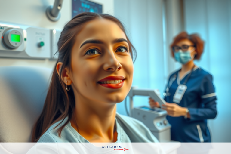 Are You Asleep for Laser Eye Surgery? The image shows a hospital environment. A healthcare professional in protective gear is interacting with a patient who appears to be receiving medical attention.