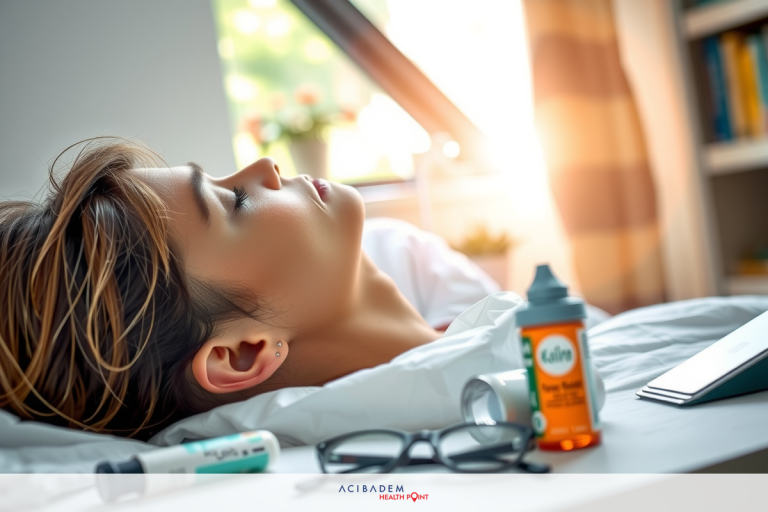 How Do You Take Care After Laser Eye Retinal Surgery A young woman in a bedroom, lying down on her stomach with her face turned away from the camera. She has her eyes closed and appears to be asleep or resting.