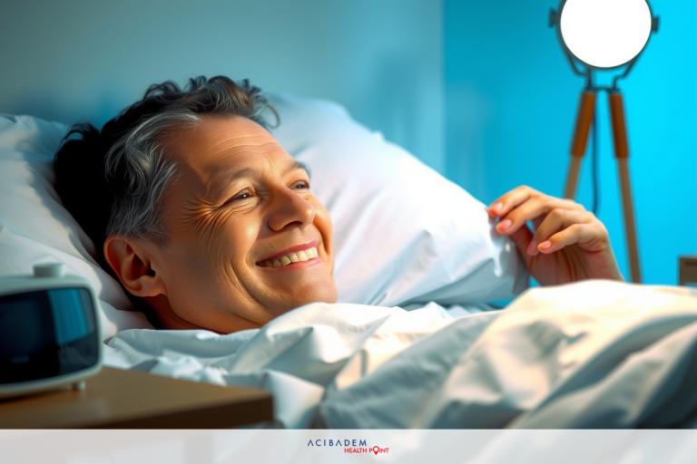Can You See Immediately After Laser Eye Surgery? This is a photograph of an older man lying in bed with a warm smile on his face. He's dressed in comfortable pajamas and appears to be in a good mood.