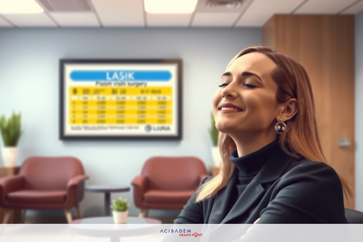 In the image, a young woman is seen in an office environment. She has long hair and is wearing a black outfit with earrings visible. The woman appears to be seated at a table, possibly engaged in conversation or work. The room contains other furnishings including chairs and a couch, suggesting a comfortable setting for meetings or collaborative work.