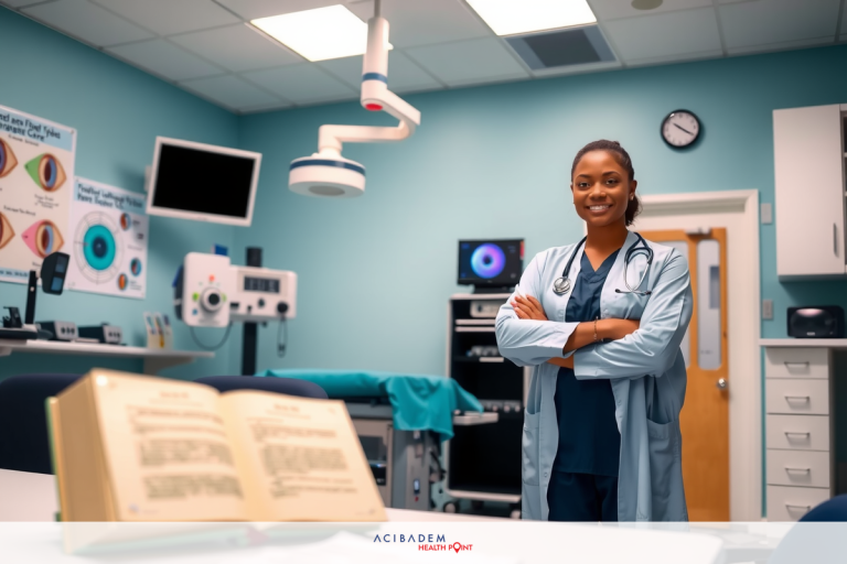 How Much it Costs for Laser Eye Surgery in India The image shows a medical professional, likely a nurse or doctor, standing in what appears to be an emergency room. The individual is wearing scrubs and has their arms crossed, conveying confidence or professionalism.