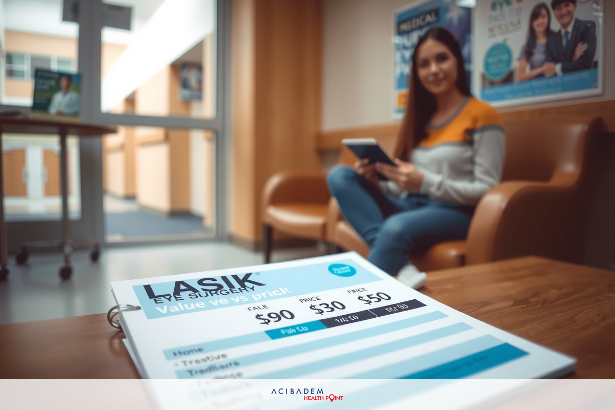A woman seated with a tablet, engrossed in work. A large book or brochure on the desk indicates that she might be in an office or library setting.