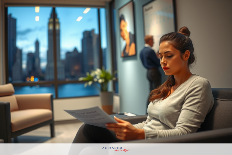 How Much Does It Cost for LASIK Eye Surgery A beautiful young woman in a business setting, reading a document. She is dressed in professional attire, wearing a gray shirt and her hair is neatly pulled back into a bun.