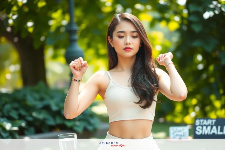 Can You Drink with a Gastric Sleeve? A young woman wearing a sleeveless top and dancing with her hands up, set outdoors under trees. She appears joyful and energetic in the midst of a sunny day.