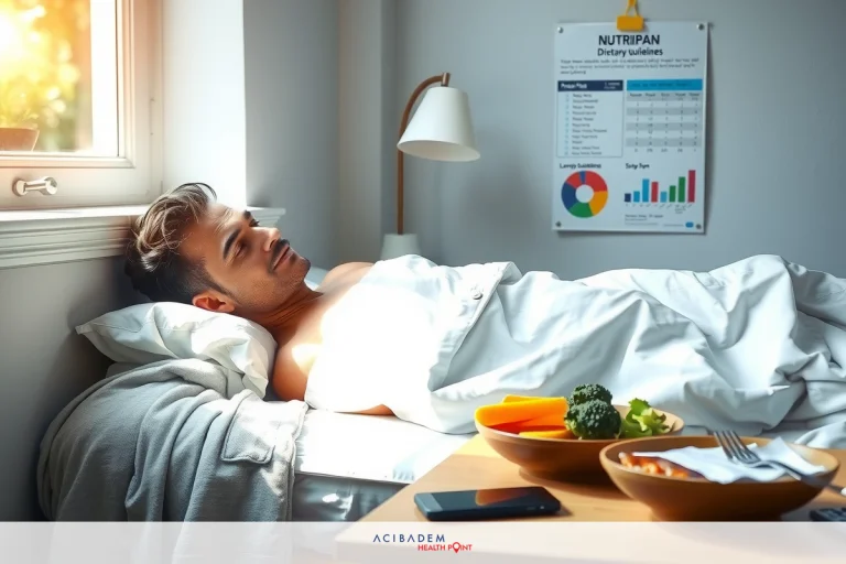 Can You Eat Watermelon After Gastric Sleeve? The image portrays a man lying in bed, surrounded by various objects.He looks up with a thoughtful expression on his face. There are multiple items on the table beside him including food and a phone. The room appears to be well-lit, suggesting it may be morning or daytime.