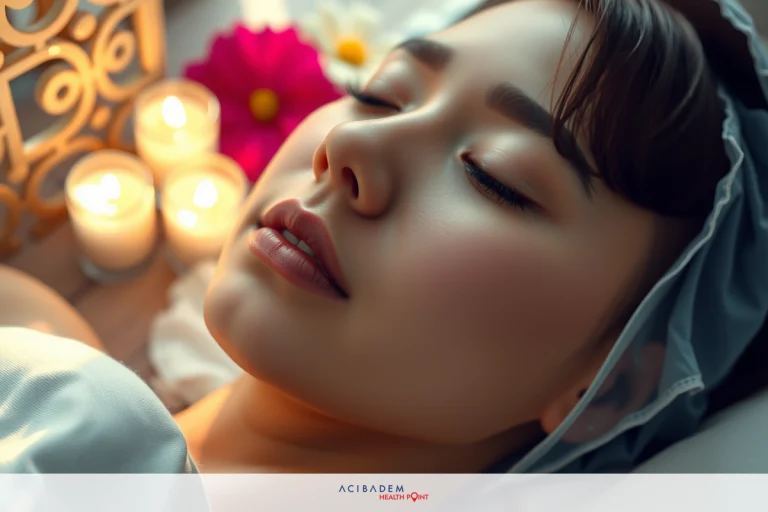 How Long for Nerves to Heal After Nose Surgery A close-up of a woman sleeping. She appears to be in her twenties, with closed eyes and a peaceful expression. Her lips are slightly parted as if she might be dreaming or resting comfortably. The setting suggests a serene and calm environment, possibly indicative of a tranquil bedroom atmosphere.