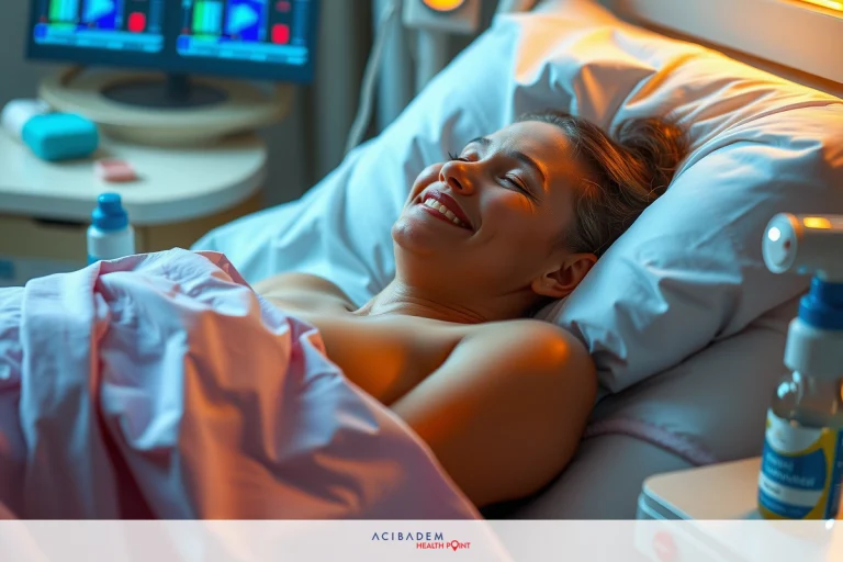 What Happens If You Blow Your Nose After Sinus Surgery The image shows a person lying in a hospital bed, smiling and looking directly at the camera. The individual appears to be resting or possibly recovering. There are medical monitors and equipment visible around them, indicating they are in a hospital setting.