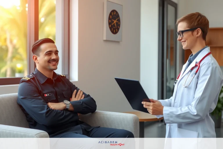 In the image, a doctor is seen taking a patient's medical history. The setting appears to be a modern healthcare facility with natural light streaming in. The doctor is wearing glasses and is holding a clipboard, while the patient is seated comfortably on a couch. They are having a professional interaction, which suggests that this could be a routine check-up or consultation.