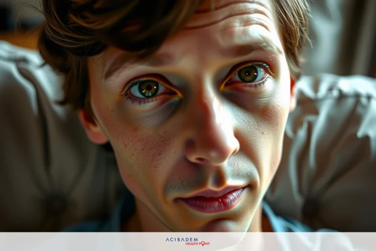 How to Know if Rhinoplasty is Botched The image features a close-up of a young man with a thoughtful expression. He has short, wavy hair.