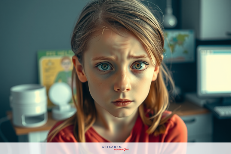 Can You Get Laser Eye Surgery for Lazy Eye? The image shows a young girl with a surprised or distressed expression. Her eyes are wide and her mouth is slightly open, indicating shock or concern.