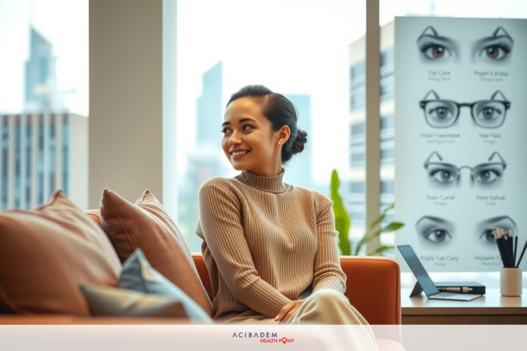 The image shows a person seated indoors. The individual appears to be engaged in an interview or conversation, as suggested by their attentive posture and the presence of what seems like a laptop on the table before them. The setting is an office environment with modern furnishings, including couches and decorative elements that add a stylish feel to the space.